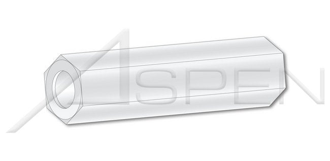 3/16 Inch (in) Style Across Flats Type 6/6 Nylon Hex Spacer - Image 1