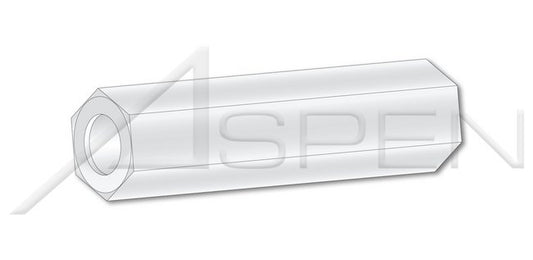 3/16 Inch (in) Style Across Flats Type 6/6 Nylon Hex Spacer - Image 1
