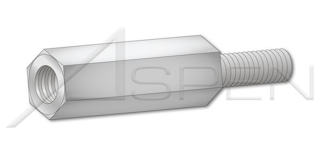 Aluminum Metric 6 Millimeter (mm) Style Across Flats Hex Male-Female Standoff - Image 1