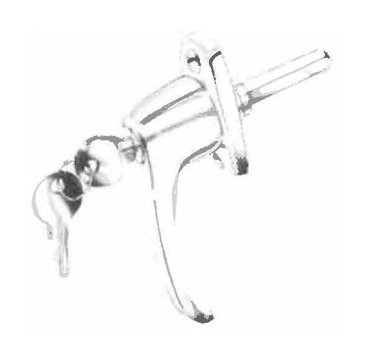 375 Locking Lever Handle - Chrome Plated Square Design - Image 1