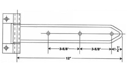 Steel Narrow Bracket Over The Seal Hinges - Zinc Plated Steel Embossed Hinges - Image 2
