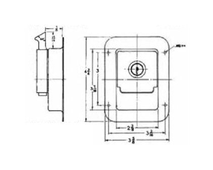 Junior Stainless Flush Paddle Handle Latch - Image 2