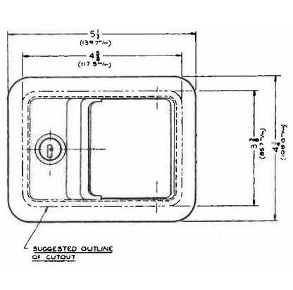 Zinc Plated Two Point Slam Paddle Handle Latch - Image 2