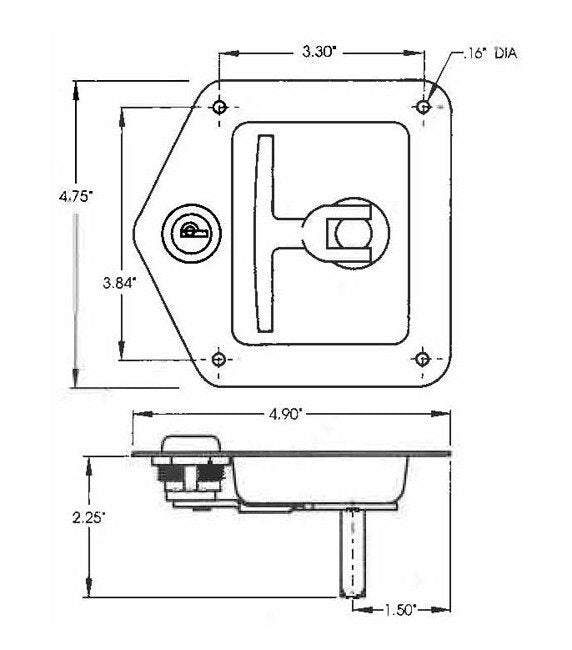 Heavy-Duty Recessed Folding T-Latches for Specialty Vehicles - Image 2