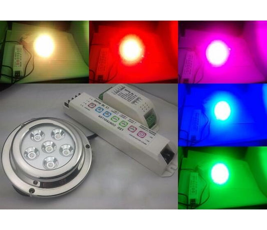 6X3 RGB CREE LED Marine Light - Surface Mount Underwater LED - Image 1