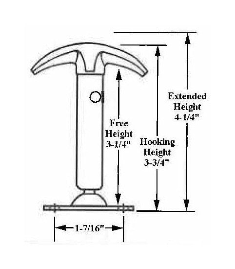 Heavy-Duty Chrome Plated Horizontal Hood Latch with Formed Handle - Image 2