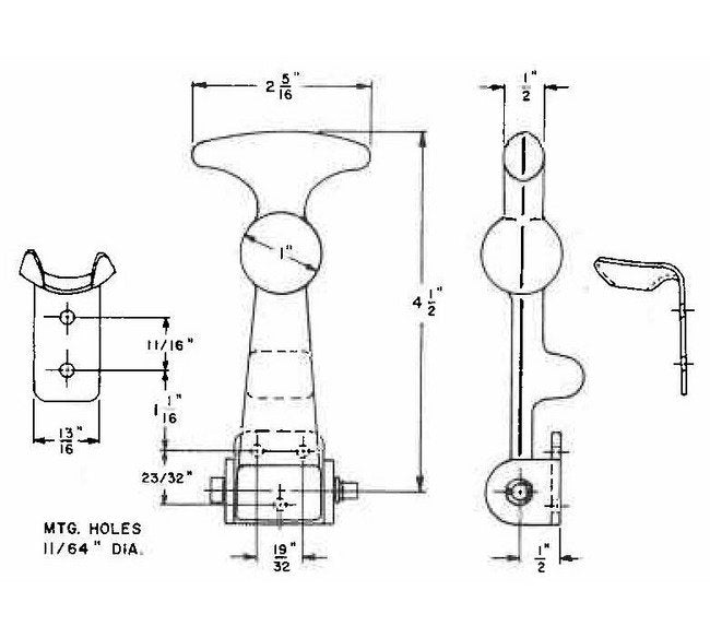 Stainless Steel Regular Size Rubber Hood Latch with Flexible Bracket - Image 2