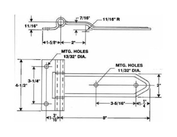 Heavy-Duty Steel Embossed Hinges - Series 3500 - Image 2