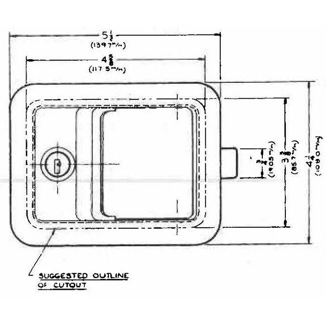 Stainless Flush Paddle Handle Latch - Image 2