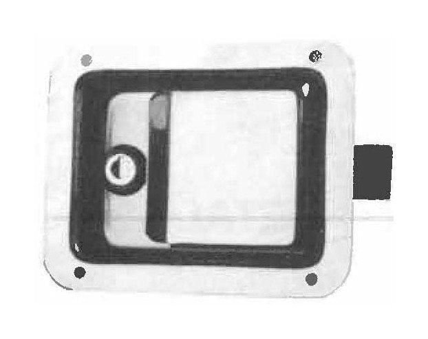 Stainless Flush Paddle Handle Latch - Image 1