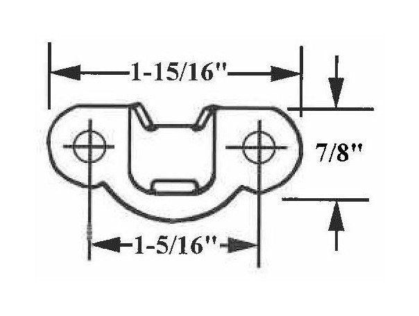 Chrome Plated Steel Hooking Bracket for Hood Latches - Image 2