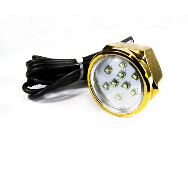 27W CREE LED Underwater Drain Plug Lights - Green IP68 Marine Lighting - Image 1