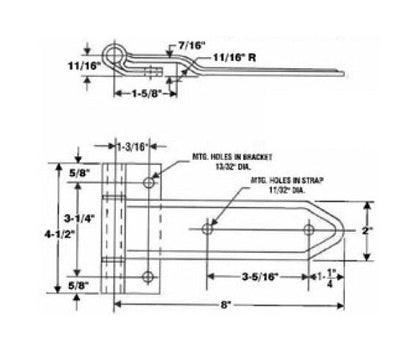 Heavy Duty Steel Square Corner Hinge with Reverse Brackets - Image 2
