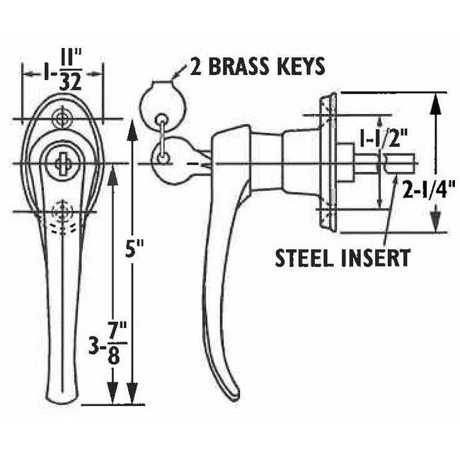 Heavy Duty Chrome Plated Locking Handle - Image 2