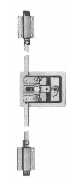 Zinc Plated Two-Point Locking Cylinder Paddle Handle Latch - Image 1