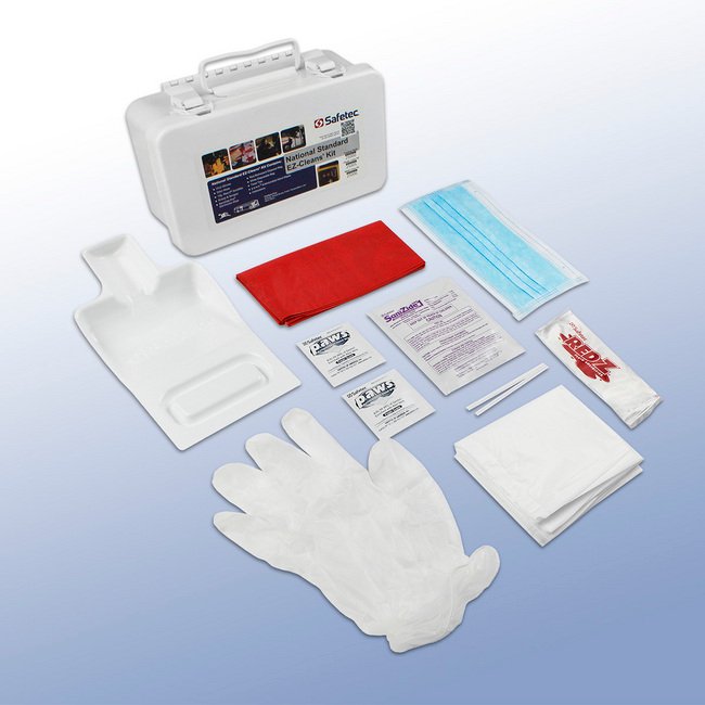National Standard EZ-Cleans Biohazard Spill Kit in Metal Case - Image 2