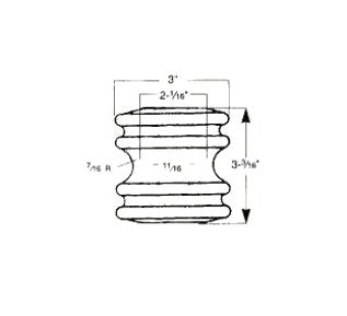 3-3/16 Inch (in) Overall Height and 11/16 Inch (in) Center Hole Diameter High Voltage Wet Process Spool Insulator - Image 2