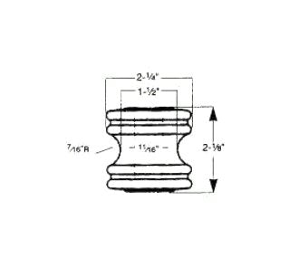 2-1/8 Inch (in) Overall Height and 11/16 Inch (in) Center Hole Diameter High Voltage Wet Process Spool Insulator - Image 2