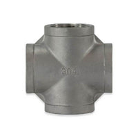 SSCX Series 1/4 Inch (in) Size Female National Pipe Thread (FNPT) Stainless Steel Cross Fitting