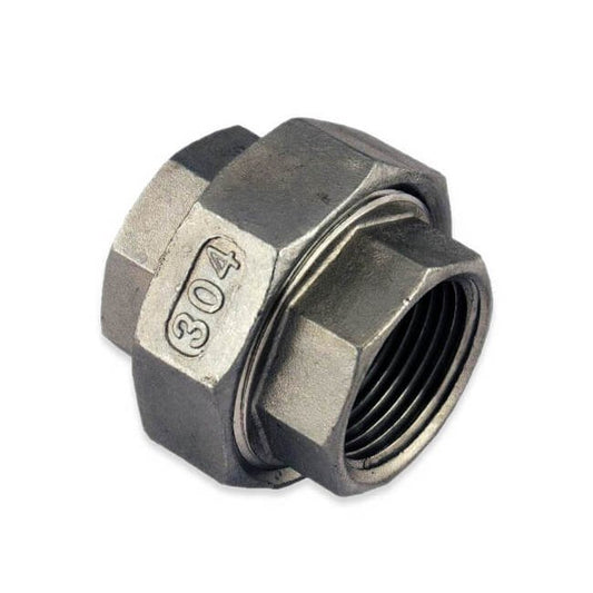 SSFX Series 1-1/4 Inch (in) Size Female National Pipe Thread (FNPT) Stainless Steel Union - Image 1