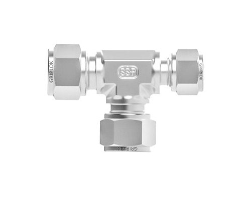 Griplok Reducing Union Tee - Alloy 400, 3/8in x 1/4in x 3/8in - Image 1