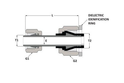 SSP Corp. Dielectric Adapter - Griplok, 1/2 Tube x 3/8 Dielectric Adapter, Brass - Image 2