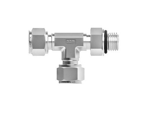Griplok Positionable Male Run Tee SAE - Brass Fitting - Image 1