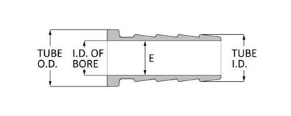 Griplok Tube Insert - 5/8 Tube Insert x 3/8 Hose Barb, 316 SS - Image 2