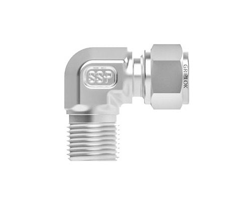 SSP Corp. Griplok 90° Male Elbow - Brass (1/2" TF x 3/8" BSPT) - Image 1