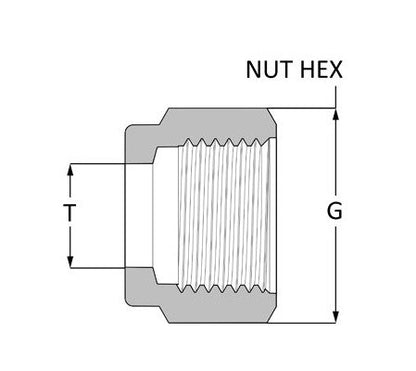 Unilok Tube Fitting Nut, 3/16 in. 316 SS - Image 2