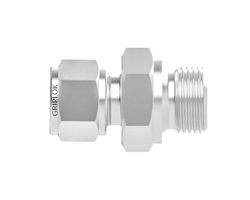 SSP Corp. Griplok BSPP Male Connector 3/8 Tube x 1/4 Male BSPP 316 SS - Image 1