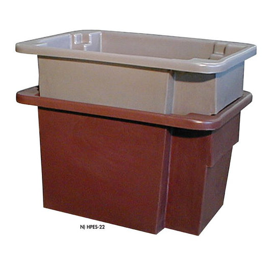 Source Equipment Co. Heavy-Duty 22 Inch Plastic Stacking Container - Image 1