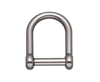 Marine-Grade Wide D Shackle with No Snag Pin, Stainless Steel