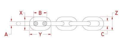 Suncor 304 Stainless Steel Economy Import Chain, 3/8 in, WLL 2,650 lb - Image 2