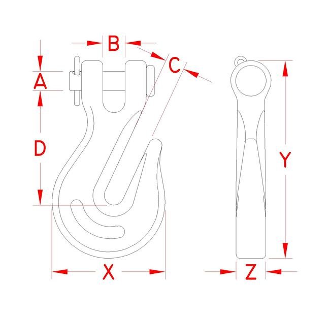 Stainless Steel Clevis Grab Hook 1/2 in - Image 2