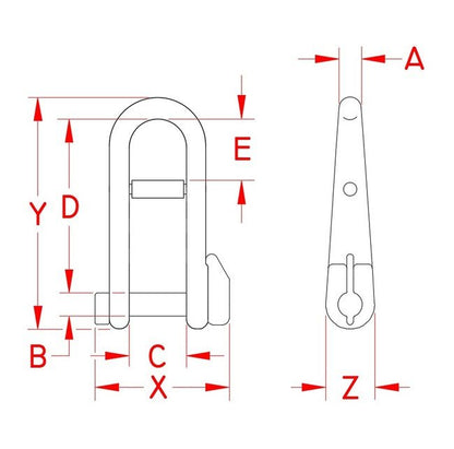 Suncor 316 Stainless Steel Halyard Shackle - Marine & Industrial Grade - Image 2