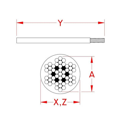 PVC Coated Black 7 x 7 Wire Rope, Stainless Steel Grade 316 - Image 2