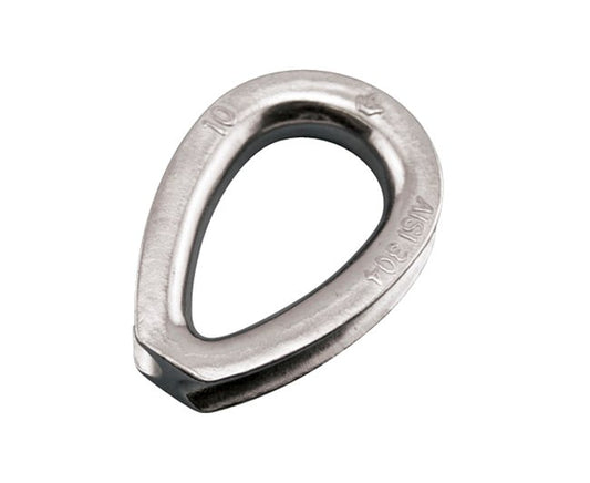 Grade 304 Stainless Steel Extra Heavy Duty Thimble - 5/8 in - Image 1