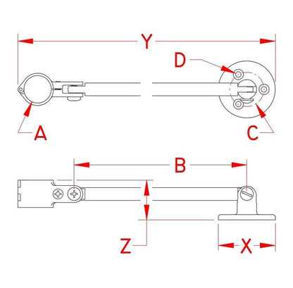 Suncor Stainless Steel Stanchion Brace for Marine Railings - Image 2