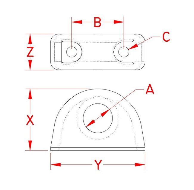 Marine Grade Stainless Steel Fairlead with Gasket - Image 2