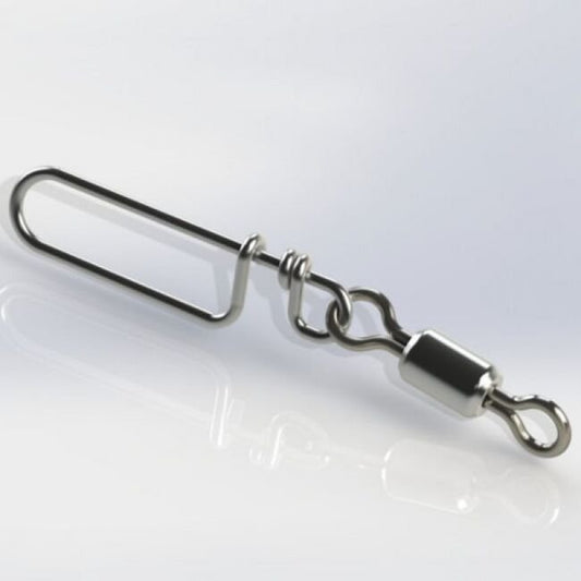 2.125 Inch (in) Fitting Length (S) Stainless Steel Wire Snap Hook Brass Swivel - Image 1