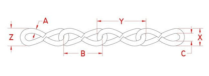 USA-Made Stainless Steel Single Jack Chain - ASTM A466 and NACM Compliant - Image 2