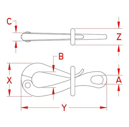 Suncor Stainless Steel Pelican Hook with Slide - Marine Grade 316 - Image 2