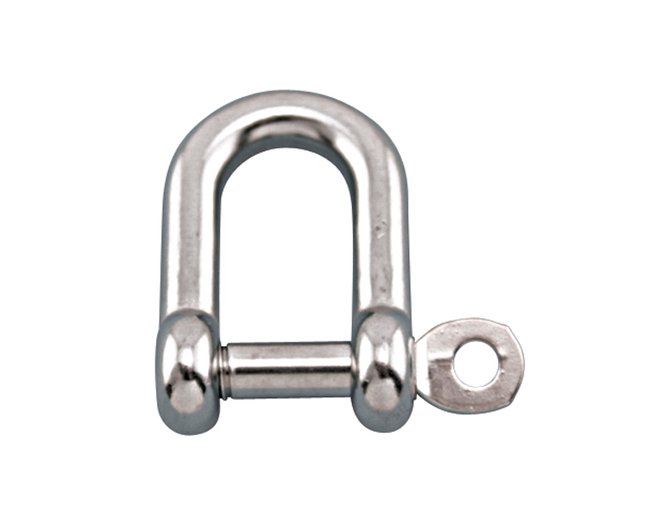 Grade 316 Stainless Steel Straight D Shackle with Captive Pin - Image 1