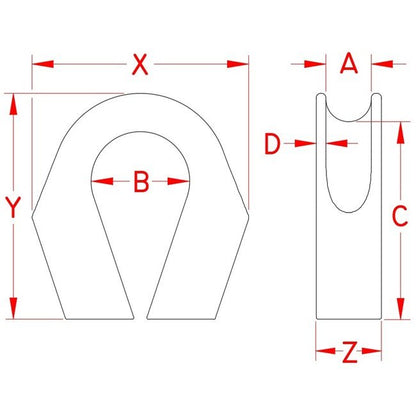 Grade 316 Stainless Steel Captive Thimble - Image 2