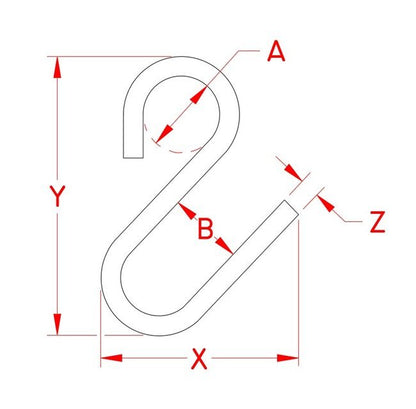 Grade 316 Stainless Steel 'U' Hook - Suncor 1/4" to 3/8" - Image 2