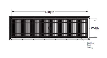 78in x 21in Stainless Steel Grating Floor Trough - Image 2