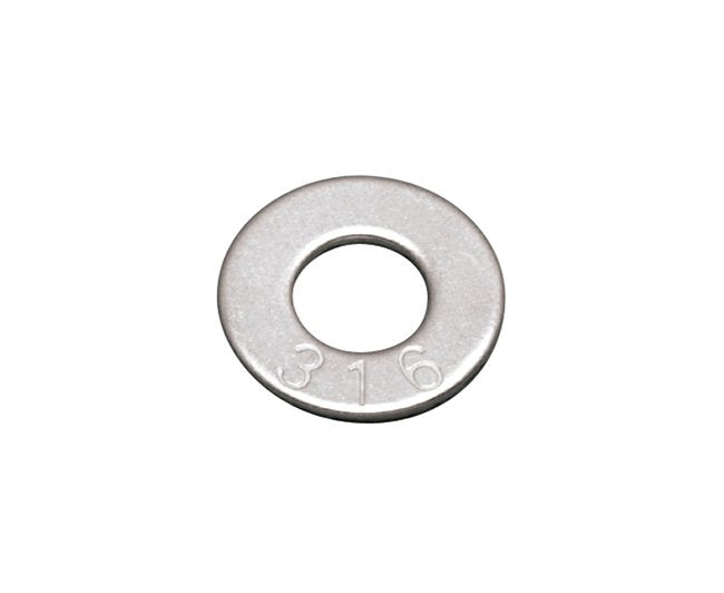 Grade 316 Stainless Steel Flat Washer #8 | 1/8 inch - Image 1