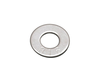 Grade 316 Stainless Steel Flat Washer #8 | 1/8 inch - Image 1
