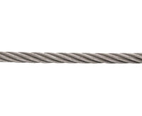 304 Stainless Steel 7 x 19 Wire Rope, 7/32 in, Grade 304, 1000 lb WLL, 5000 lb BL